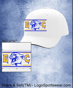 White G-C Basic Cougar Microfiber Baseball Hat Design Zoom